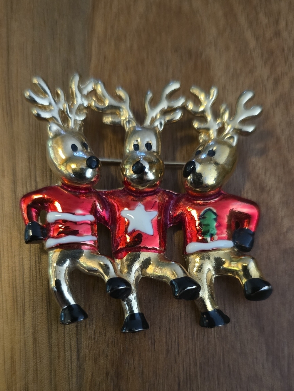 Vintage Reindeer Holiday Pin